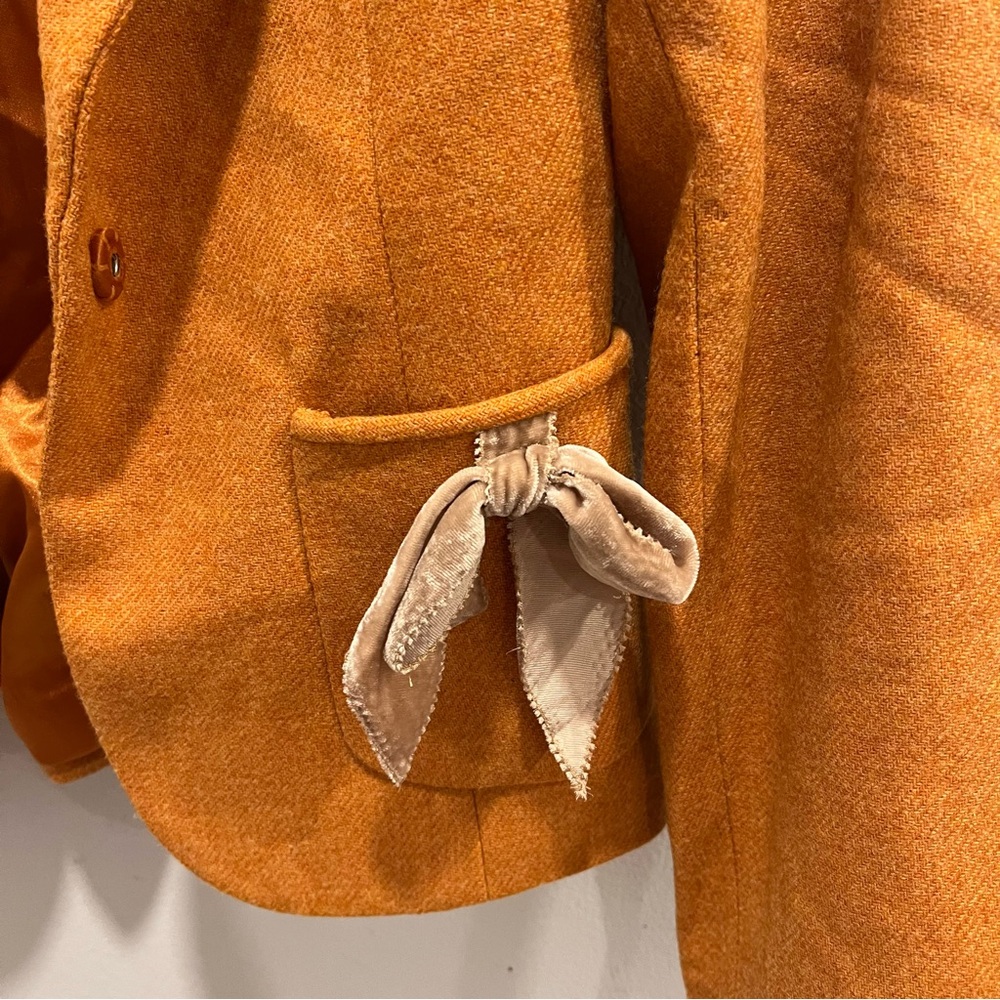 Women's Unique Statement Orange Blazer - image 3